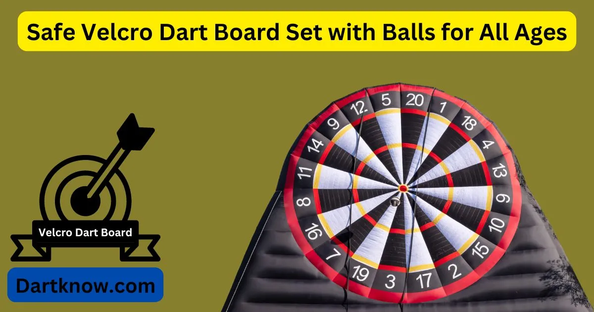 Safe Velcro Dart Board Set with Balls for All Ages