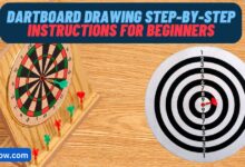 Dartboard drawing step-by-step instructions for beginners