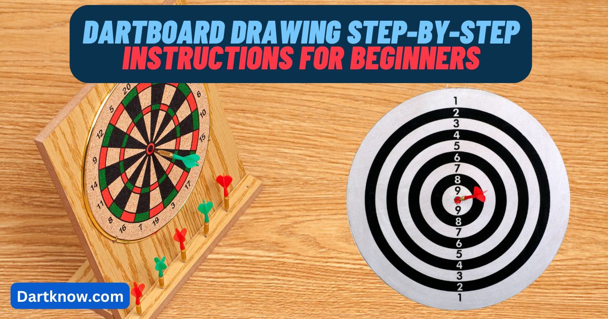 Dartboard drawing step-by-step instructions for beginners